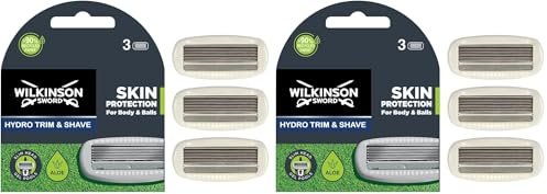 Wilkinson Sword The Body Trimmer - Trim & Shave Skin Protection für Männer (Packung mit 2)