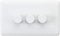 Knightsbridge CU2163 Curved Edge 3 Gang Dimmer, White