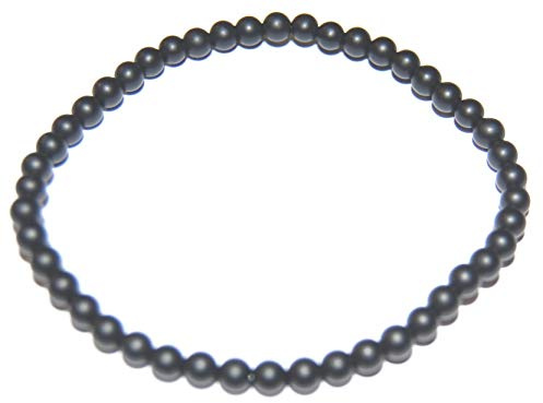 Esoterik-Versand Edelstein-Armband Onyx Gef., Kugeln, Ø 4 mm