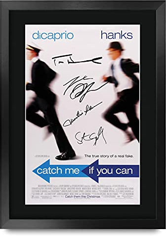 HWC Trading Catch Me If You Can A3 Gerahmte Signiert Gedruckt Autogramme Bild Druck-Fotoanzeige Geschenk Für Clint Eastwood Tom Hanks Filmfans
