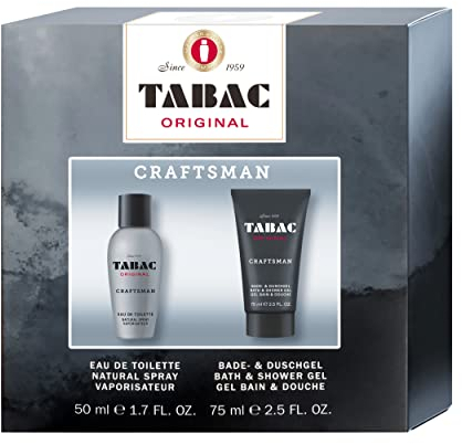 Tabac® Original Craftsman I Geschenkset I Eau de Toilette 50ml Natural Spray und Duschgel 75ml