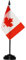 ANLEY Canada Deluxe Schreibtischflaggen-Set - 6 x 4 Zoll kanadische Miniatur-Desktop-Flagge mit 12 massivem Pol - lebendige Farbe und lichtbeständig - schwarze Basis und Speerspitze