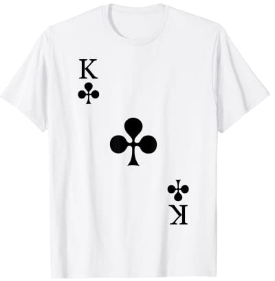 Spielkarte Kreuz König Poker Kartenspiel Karneval Kostüm T-Shirt