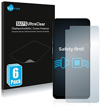 savvies Protector Pantalla para LG K51S 6 Unidades - Película Ultra Transparente