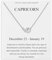 Philip Jones Capricorn Zodiac Star Sign Necklace Created with Zircondia® Crystals