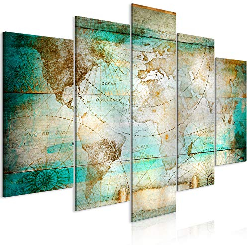 murando - Quadro Mondo 200x100 cm 5 Pezzi - Stampa su Tela Canvas in TNT Tessuta - Quadri Componibili Moderni Soggiorno Grandi - Murale Arte Decorazioni da Parete Decori - Terra k-C-0123-b-m