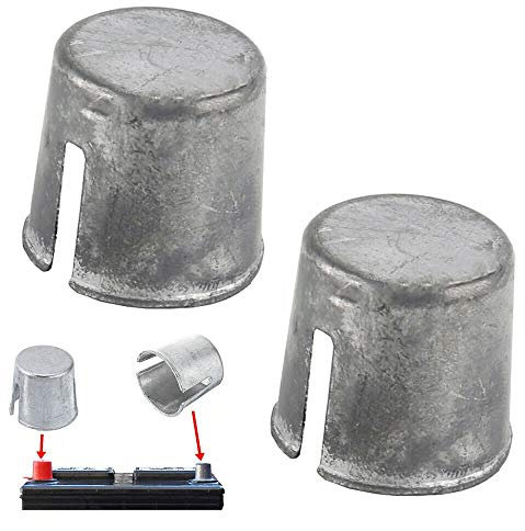 GAOHOU 2pcs Auto Battery Post Repair Shims Car Battery Pile Terminals Adapter Positive and Negative Converter Lead Cap Sleeves