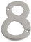 SISI UK® - Numeri e lettere per porte anteriori in cromo satinato con viti (numero 8)