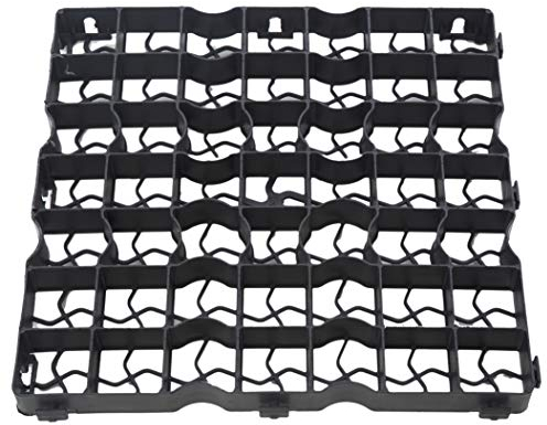 80pcs. Gravel Grid Shed Base & Plastic Grid, Essential Driveway Grids - Turf Grass Lawn & Path Protector, Black Paving Drainage Mats for Lush Outdoor Spaces, Garden Shed & Storage Solutions, 20m2
