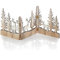 COM-FOUR® Dekorativer Aufsteller für Weihnachten - Hirsche im Wald aus Holz zum Hinstellen - Christmas Aufsteller für die Winterdekoration (01 Stück - Wald und Hirsche braun)