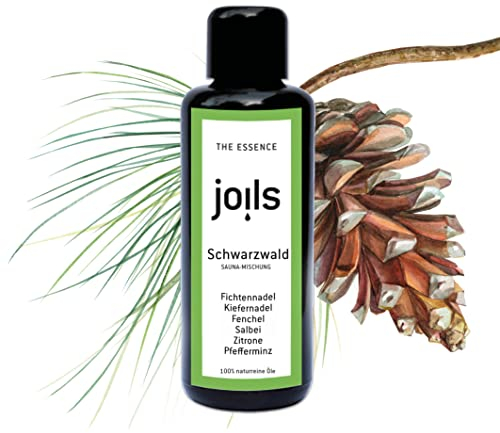 JOILS® Saunaaufguss SCHWARZWALD, 50ml, 100% naturreines Öl für Ihre Sauna, ätherisches BIO-Saunaöl vom Familienbetrieb aus dem Schwarzwald