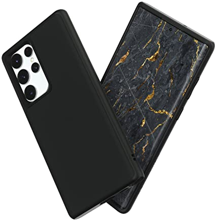 RhinoShield Case kompatibel mit [Samsung Galaxy S22 Ultra] | SolidSuit - Stoßdämpfende & schlanke Schutzhülle mit Premium Finish - 3.5 Meter Fallschutz - Klassik Schwarz