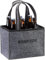 MIJOMA Stilvoller Filz Flaschenträger Biertasche für 6 Flaschen 0,33l/0,5l – Männerhandtasche, Perfekt für Vatertag & Grillpartys (Grau mit Stickerei 'Männerhandtasche')