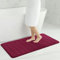 Homaxy Memory Foam Badezimmer Badeteppiche Saugfähige Rutschfester Badvorleger Waschbar Badematte - 61 x 120 cm, Weinrot