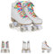 Byox Rollschuhe Donna weiß, PU-Rollen mit Glitzer, ABEC-5 Lager, versch. Größen, Größen:Gr. 35-38