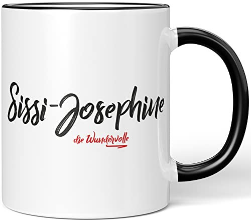 JUNIWORDS Tasse, Sissi-Josephine, die Wundervolle, Schwarz (5297687)