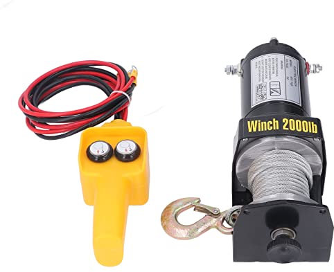 Cabrestante Eléctrico de 24 V, Gancho de Aleación de Acero, Diseño de Hebilla de Núcleo de Cobre, Cabrestante Eléctrico Resistente Al Desgaste para Remolcar