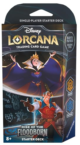 Disney Lorcana Trading Card Game: Aufstieg der Flutgestalten - Starter Deck Bernstein und Saphir (Englisch)