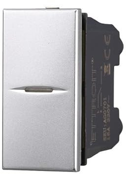 MODULI PRESE INTERRUTTORI SHUCKO PULSANTI TV DIMMER COMPATIBILE SERIE AXOLUTE GRIGI - ETTROIT (INTERRUTTORE 1P ASSIALE)