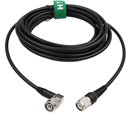 HangTon Cavo schermato coassiale radio antenna 50 Ohm TNC a TNC ad angolo retto RF segnale bassa perdita RG223 15M