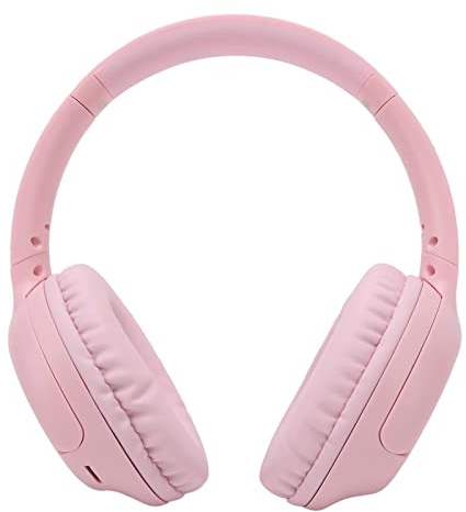 Auriculares Bluetooth en la Oreja, Auriculares Inalámbricos con Micrófono, Soporte Tarjeta TF/Modo Linein, Control de Volumen, Auriculares Plegables Estéreo de Sonido HiFi, Rosa