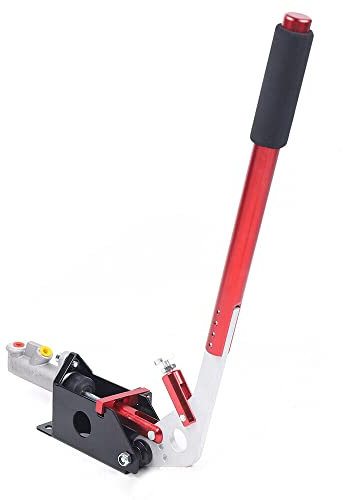 Aluminiumlegierung Hydraulische Handbremse Verstellbar Fly Off Drift Handbrake l M8 / M13 Schraubengröße l Abgeschrägtes Loch - M10 3/8 24 l Planares Loch - M10.5 7/16 20,Rot