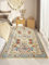 Menkala Teppich Boho Style Bettvorleger Schlafzimmer Flauschig Kurzflor Teppiche Bunt Vintage Blumen Waschbarer rutschfest Relax Carpet für Wohnzimmer Bettumrandung Läufer Flur Balkon 80x200 cm