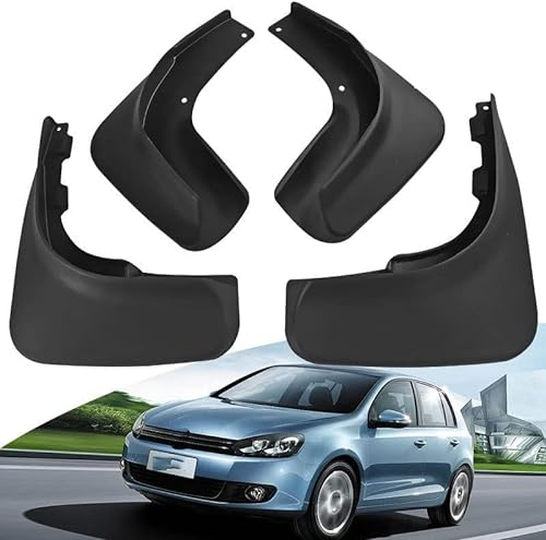 Schmutzfänger für Golf 6 2009-2013, Schlagfestem Spritzschutz Vorne und Hinten Kotflügelschutz Auto Kotflügel Schutzbleche Kein Bohrloch erforderlich