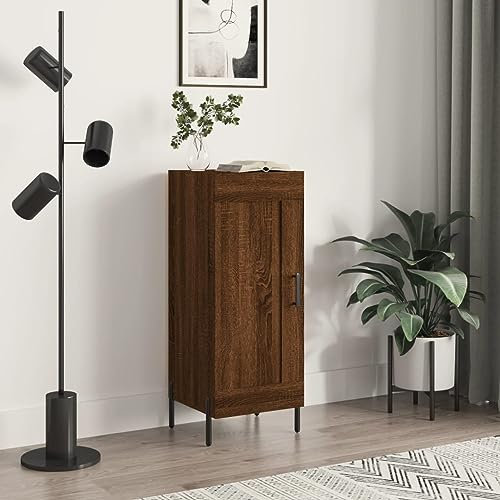 FENLAX Sideboard Kommode Wohnzimmer Sideboard Flur Komodenschrank Für Schlafzimmer Tahta Aparador Beistellschrank 34,5x34x90 cm Braun Eichen-Optik