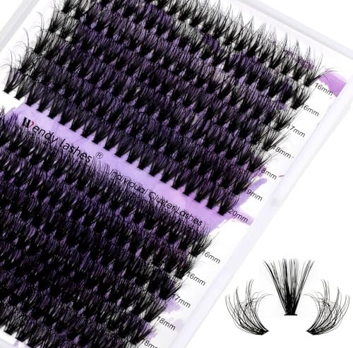 Einzeln Wimpern Individuelle Wimpern 3D Effekt 40P/50P DIY Cluster Wimpern D Curl Mix 16-20mm Flauschig Einzelclusterwimpern Wimpernbüschel für Wimpernverlängerung zu Hause(40P+50P-0.07-D-MIX16-20)