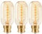 JQslight 40W B22 Vintage Bayonet Light Bulb Warm White，Edison Light Bulb Dimmable Incandescent Bulbs，Spiral Retro Filament Bulbs Amber Glass Lamp，T45 Tube Spiral Decorative，Pack of 3.