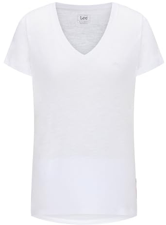 Lee - T Shirt Damen - Regular Fit - V Neck Tee - Zimt