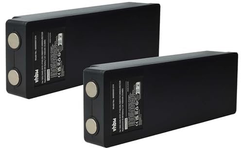 vhbw 2X Batterie Compatible avec Scanreco RC400, RC590, PALFINGER 592, RC960 opérateur télécommande Industrielle (1500mAh, 7,2V, NiMH)