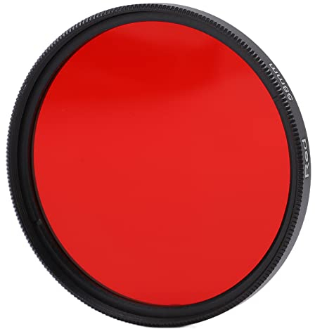 Generic Vollroter Linsenfilter, Taschenlampe, Rot, Grün, Brille, Outdoor, Farbwechsel, LED-Scheibenfilter, Vollroter Farbfilter, Optisches Glas für Nikon-Kameraobjektiv (58MM), Genericxfoegnky95-13