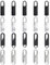 Reißverschluss Zipper 20 Stück 5mm Metall Zipper Pull Reißverschluss Anhänger Ersatz Reißverschluss Schieber Pull Extension Zippers Ersatzteile für Geldbörse Kleider Jeans Jacken Koffer Gepäck