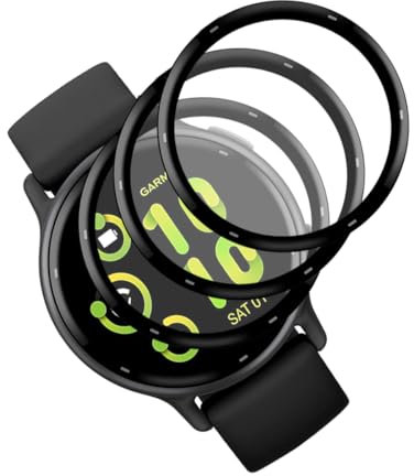 Rnnmeeko Protection D'écran Compatible avec Garmin Vivoactive 5 (Pas Verre Trempé) Film TPU Flexible 3 Pièces, HD/Anti-Rayures 3D Full Coverage Protection écran pour Garmin Vivoactive 5