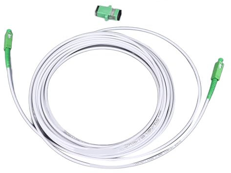 Fafeicy Cavo di Prolunga per Modem Ottico Cavo Patch Monomodale Armato con Connettore Flangiato (SC- 15 m/49,2 piedi)