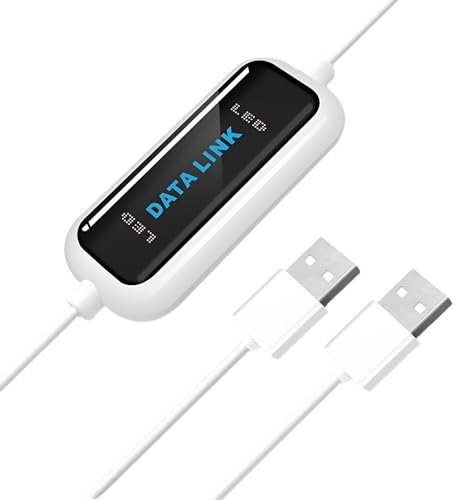 USB Data Transfer Cable, High Speed PC to PC Data Transfer Cord with Online Sharing Synchronization for 2000, XP, 7, 8, 10