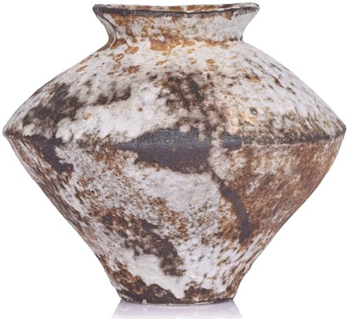 Rustikale Keramikvase im Landhausstil, Vintage-Stil, Rost-S