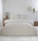 Rapport Home Parure de lit à Carreaux Vichy pour lit King Size Naturel
