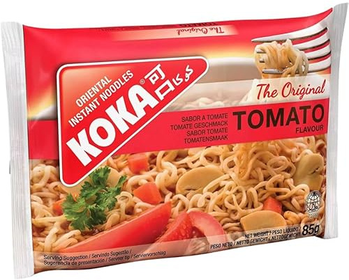 Instant Noodle Bundle Pack with Koka The Original Tomato Flavour Oriental Instant Noodles (30 x 85g) - 1 Pack | Suitable For Vegetarians | Full Case: (30 x 85g Each).