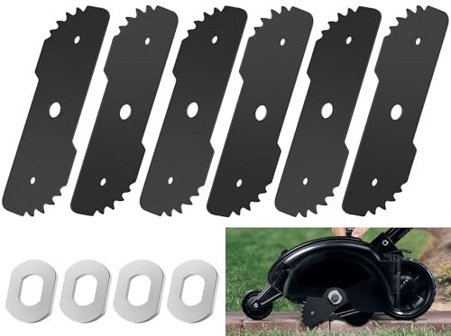 6 Pack 7-1/2 EB-007 Heavy-Duty Edger Replacement Blade (with of Wear Indicators) for Black & Decker LE750 LE710 LE760FF LE760 - Replacement Edger Blade for The 2-in-1 Landscape Trencher