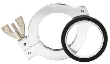 1Pc KF10 KF16 KF25 KF40 KF50 NW Flansch Aluminium Vakuum Schnell Clamp Rohr Fitting Mit 304 Halterung FKM O-ring(Suit,KF16)