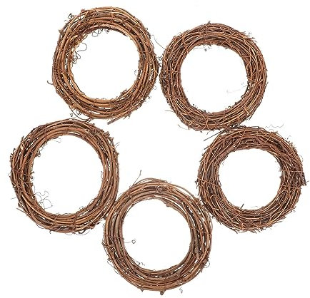 KITANDOVE DIY-rattankranz Kranzbindering Manuell Gewebt Hängende Weihnachtsdeko Runder Kranz Für Hausdekoration Festive Girlande Mit Einfacher Form