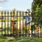 Thealyn Clôture Décorative de Jardin en Métal, 91 cm x 71 cm, 4 Panneaux + 1 Porte, 3.5 m Longueur Totale, pour Parterre de Fleurs