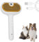 Tongdejing Cat Steam Brush, Multifunctional Steam Pet Brush for Massage Self Cleaning Spritz Defur Comb Pet Hair Cleaner Brush for Cat and Dog (White)