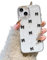 EYZUTAK Handyhülle für iPhone 13/iPhone 14, Funkelnde 3D Bowknot Telefon Hülle Nette Glitzend Kristall Klare Schleife Design Case Schlank Weich TPU Transparente Schutzhülle - Schwarze Schleife