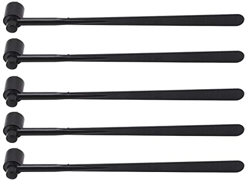 Martillo Dérmico Milltrip de Flor de Ciruelo de 5 Uds, mangoo de ABS Negro de un soloo Extremo, Acero Inoxidable para la Industria