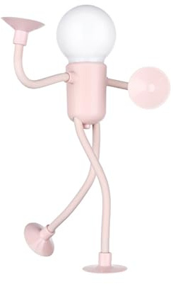 kesurpae Athlete Designs Nachtlicht, lustige Sportler Dekoration mit Saugnapf, PVC Schlafsaal Saugnapf, kleines Mini Nachtlicht, Rosa