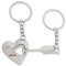 WKRTDY 2 pcs Porte Clef Coeur, Cadeau Porte-clés pour couple petite amie petit ami, Porte Clé Cadeau Amoureux, Saint Valentin Cadeau, Idee Cadeau Couple Noël pour Femme Homme, Cadeau Meilleure Amie
